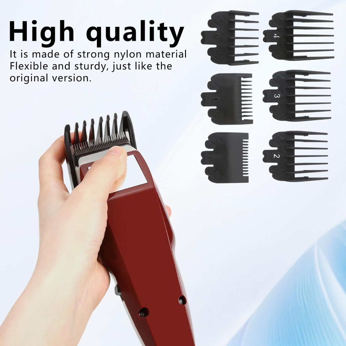 WELURE 6Pcs Clipper Guards Set Compatible for Wa-hl MC2 MC3 Multi-Purpose 79607 Clipper Models - Black Beauty and Personal Care WELURE