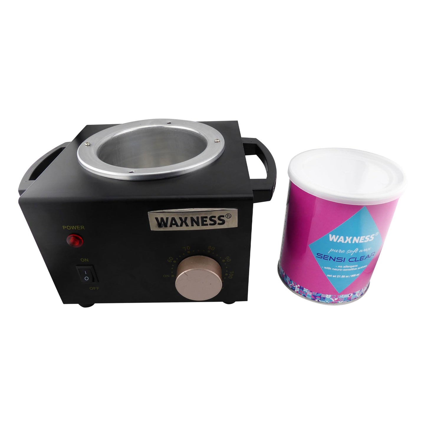 Waxness Professional Wax Warmer WN-5001 XL Black Elite-Series, Metallic Body, Holds 1.5 lb (680 g) Hard Wax & Soft Wax Tins,150W, 2-Year Warranty Beauty and Personal Care Waxness