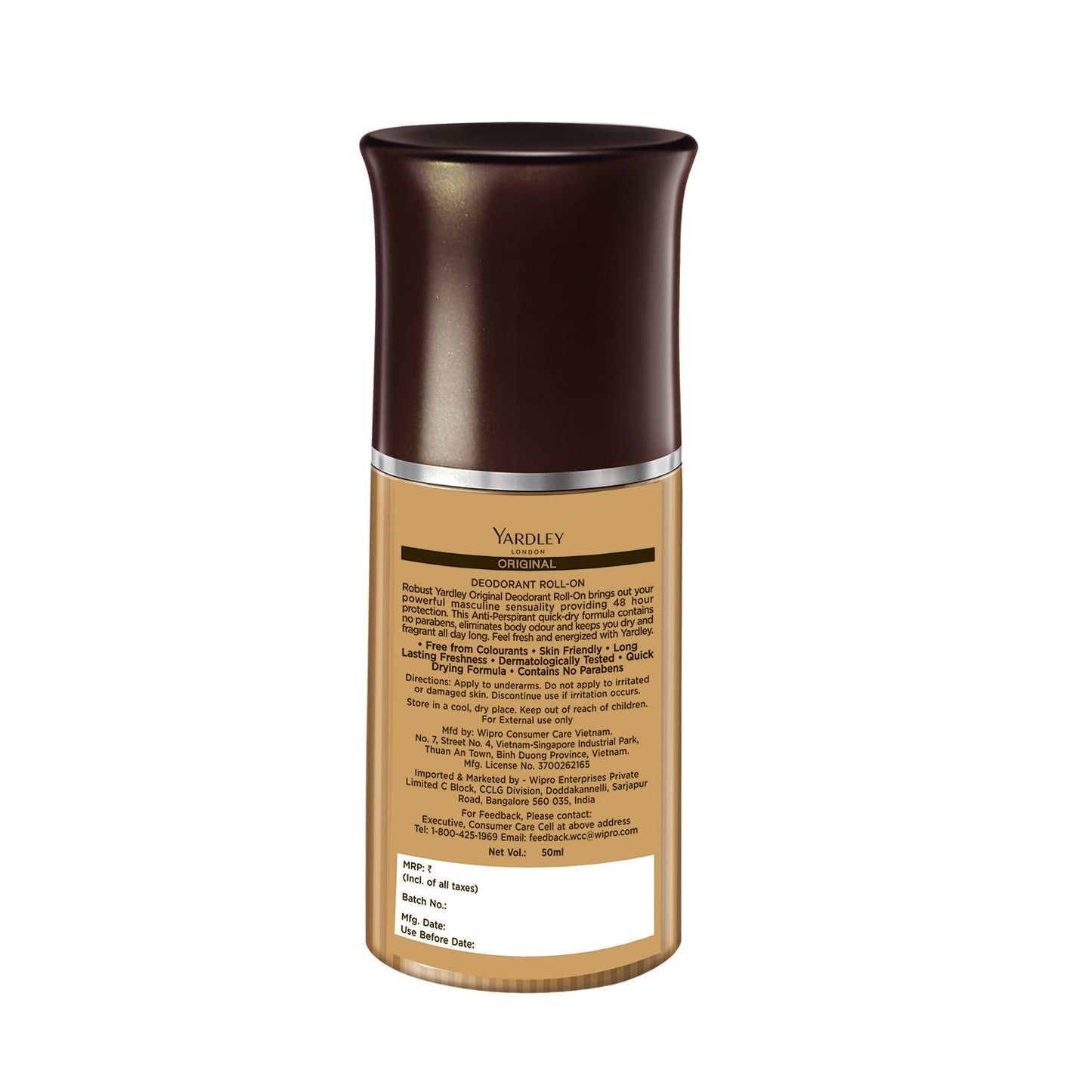 Yardley London Original Deodorant Roll-On - 48-Hours Long Lasting Scent - Men s Body Deodorant - Roll-On for For Men - Masculine Fragrance - 50ml Beauty and Personal Care Yardley