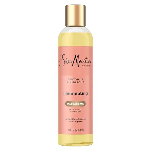 Shea Moisture Coconut & Hibiscus Massage Oil and Body Oil for Dry Skin, Bath Oil with Coconut Oil and Vitamin E Oil for Skin, 8 oz Beauty & Personal Care Shea Moisture