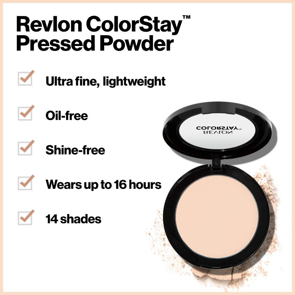 Revlon ColorStay Pressed Powder Face Makeup, Longwearing, Fragrance-Free, Noncomedogenic, 375 Toffee, 0.3 Oz Beauty & Personal Care REVLON