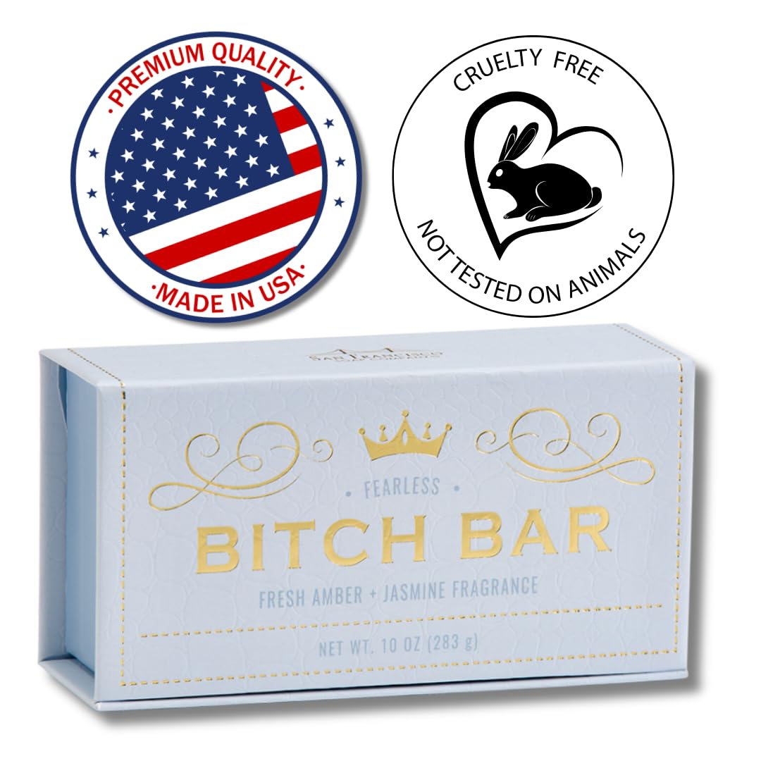San Francisco Soap Company Btch Bars | for Her | No Harmful Chemicals - Good for all Skin Types - Made in the USA | 10Oz | Fresh Amber & Jasmine Beauty & Personal Care San Francisco Soap Company