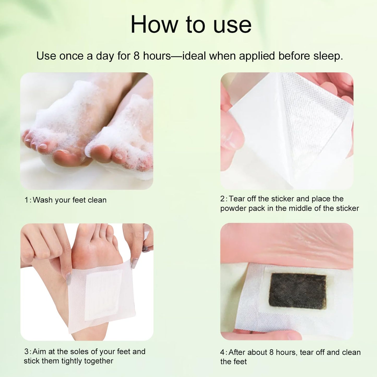 (20 Pads) Deep Cleansing Foot Pads for Better Sleep, Natural Bamboo Foot Patch | Relieve Stress, Improve Sleep and Relaxation Beauty and Personal Care SOFFAIR