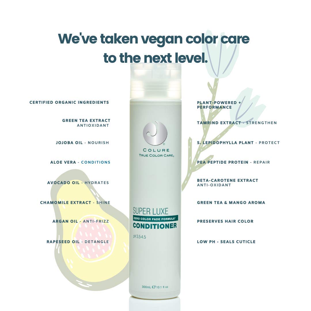 COLURE Super Luxe Conditioner Instantly Repairs Dry, Damaged Color-Treated Hair. A Vegan, Organic, Conditioner, and Hair Treatment. Beauty & Personal Care COLURE