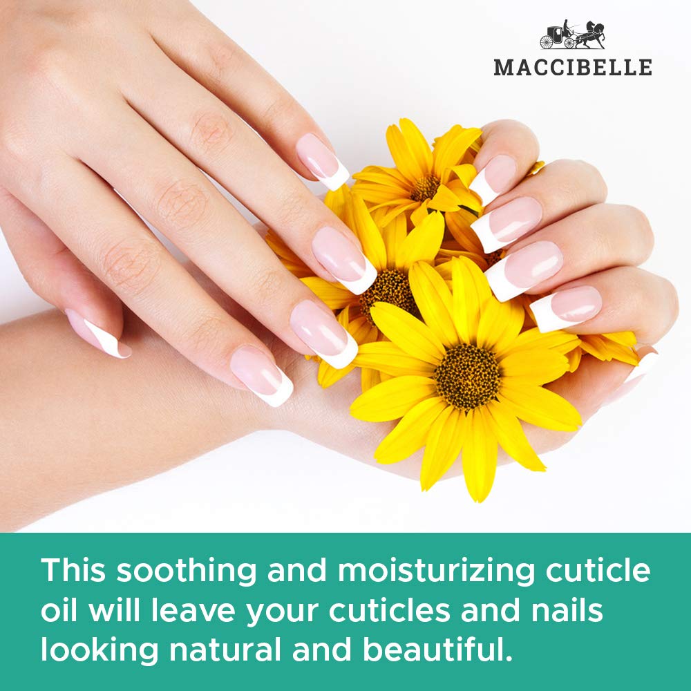 Maccibelle Cuticle Oil 0.5 oz - Heals Dry Cracked Cuticles (Milk and Honey, 0.5 Fl Oz) Beauty & Personal Care Maccibelle