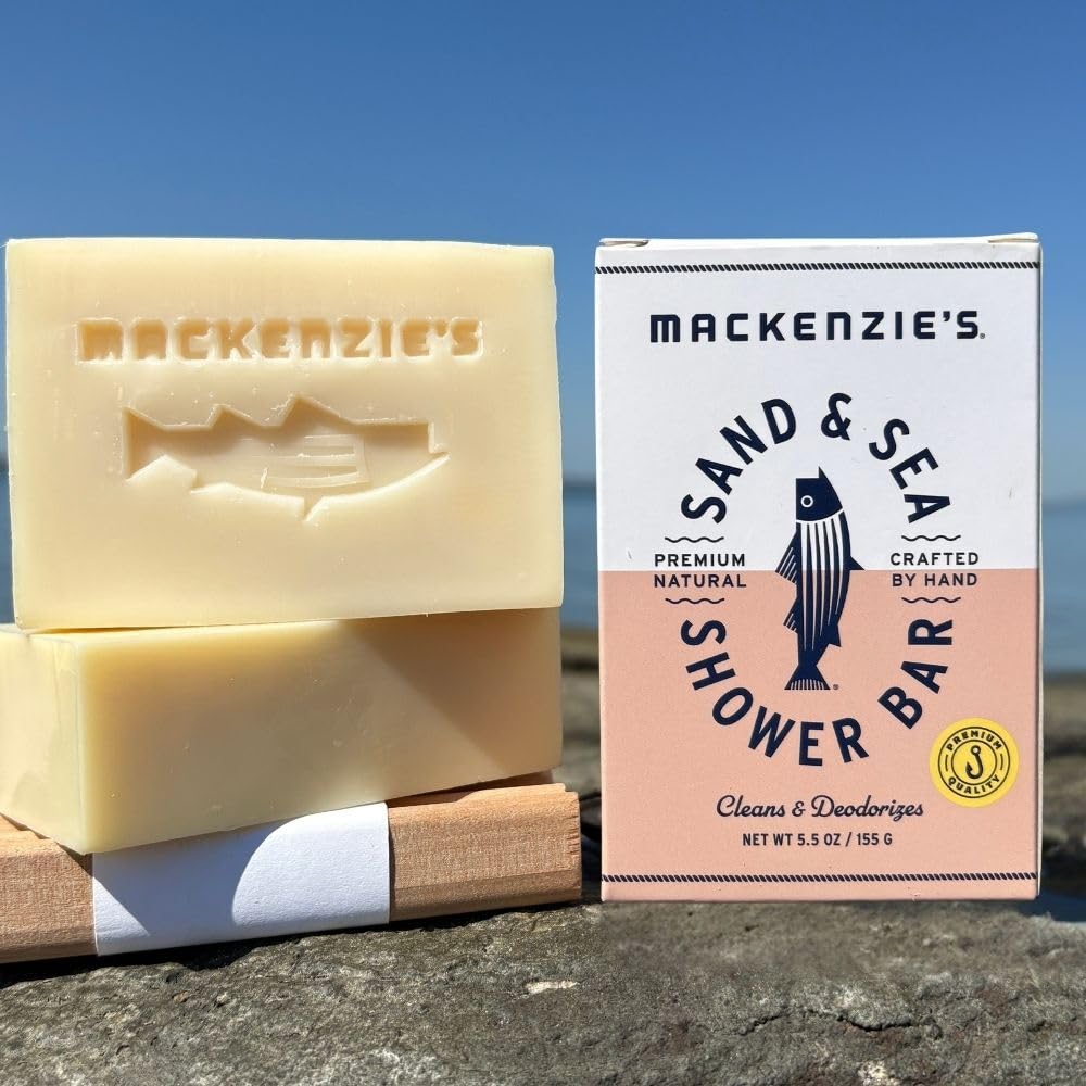 MACKENZIE'S Sand & Sea Shower Bar - Gifts for Women - Gifts for Men - Coastal Gifts - Moisturizing - Natural Bar Soap - Sea Salt - Ozone - Citrus Beauty & Personal Care MACKENZIE'S