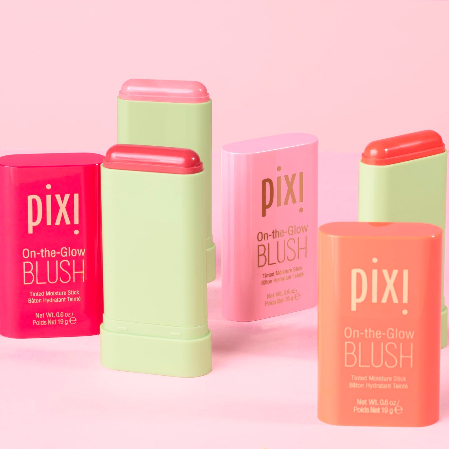 Pixi On-the-Glow Blush Stick in Ruby, Hydrating Tinted Moisture Stick for Cheeks and Lips with Ginseng, Aloe Vera and Fruit Extracts, Twist-Up Design Beauty & Personal Care Pixi