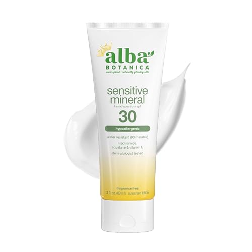 Alba Botanica Sensitive Mineral Sunscreen Lotion SPF 30, 3 Oz Beauty & Personal Care Alba Botanica
