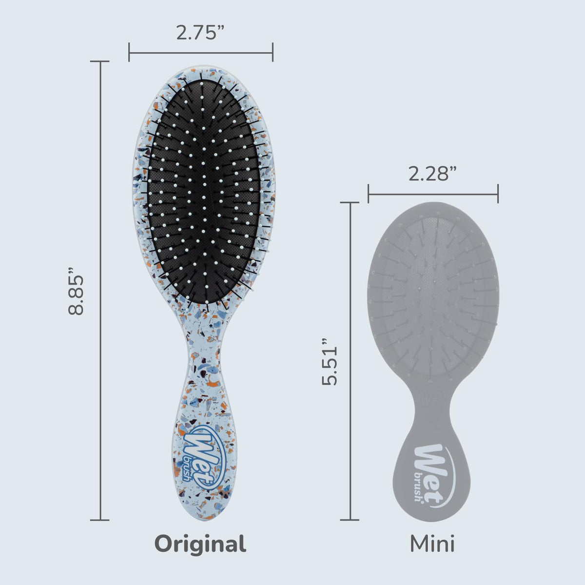 Wet Brush Original Detangler Hair Brush - Supercharged Sky - All Hair Types - Ultra-Soft IntelliFlex Detangler Bristles Glide Through Tangles with