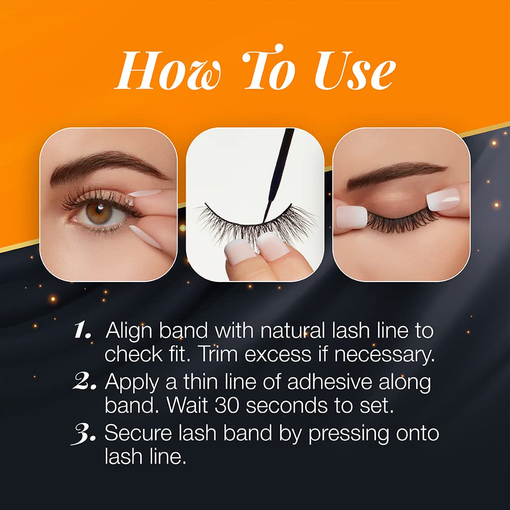 Ardell False Eyelashes Double Up 207 - Twice The Volume, Round Lash Style, Reusable Lashes, 4 Pairs, 1 Pack