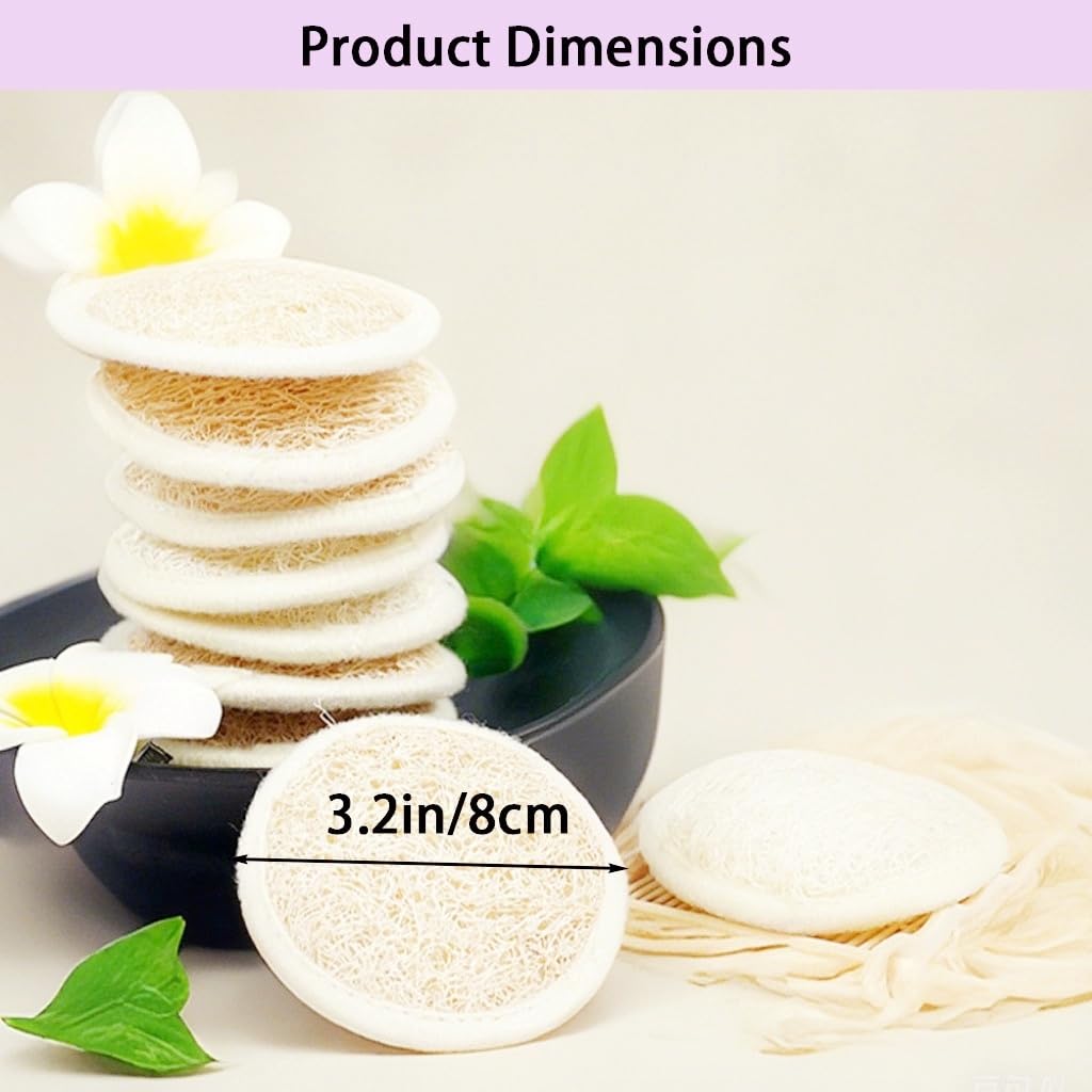 haikuluo Natural Loofah face Scrubber Pads, 6 Pack Beauty and Personal Care haikuluo