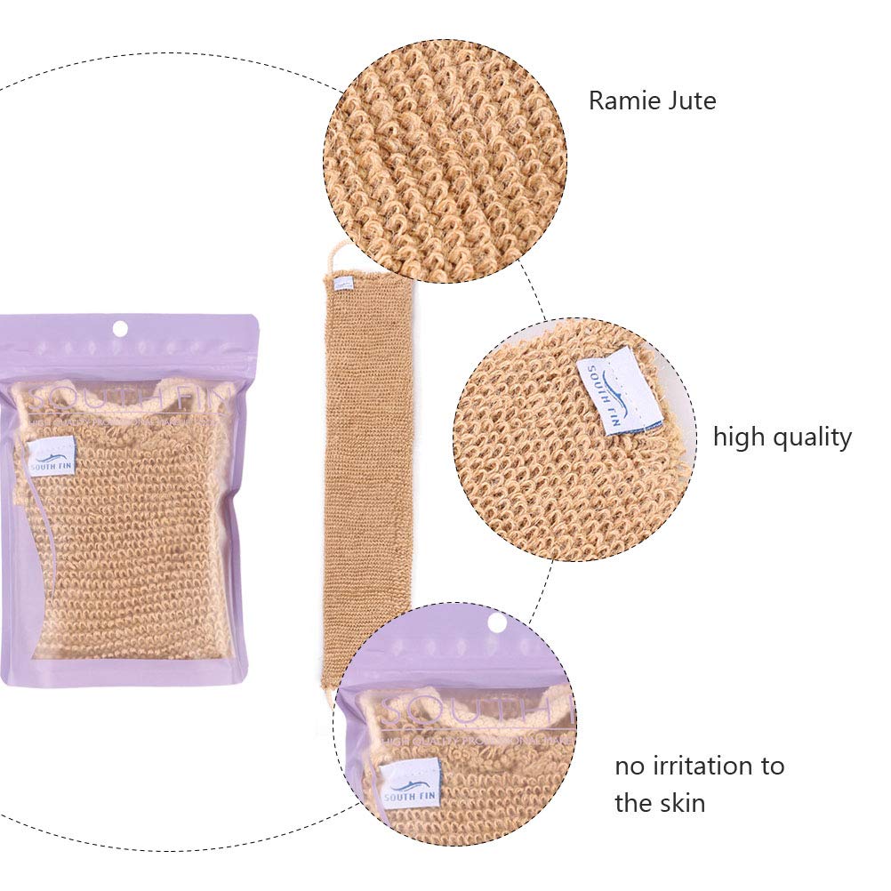 Bath Brush Ramie Jute Bath Towel Shower Towel Back Body Exfoliating Belt Shower Scrubber Bath Brush Set Beauty and Personal Care SAOGERUL