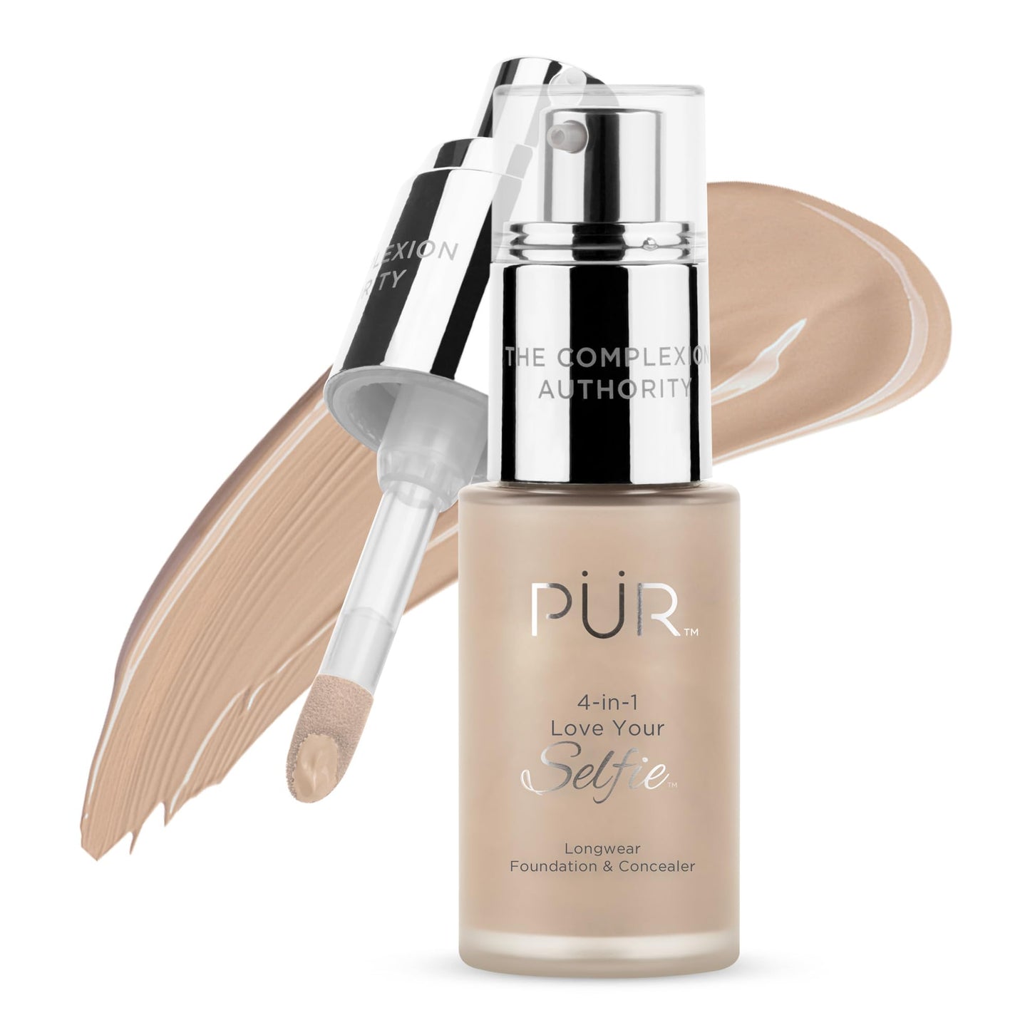 PÜR MINERALS 4-in-1 Love Your Selfie Longwear Foundation and Concealer - Unique, Dual-Applicator Component - Covers Blemishes and Imperfection Beauty & Personal Care PÜR MINERALS