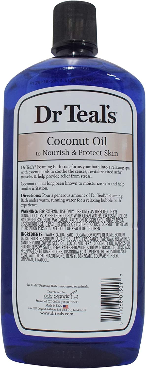 Dr Teal's Foaming Bath Variety Gift Set (2 Pack, 34oz Ea) - Melatonin Sleep Bath, Nourish & Protect with Coconut Oil - Essential Oils Blended Beauty and Personal Care Dr Teal's