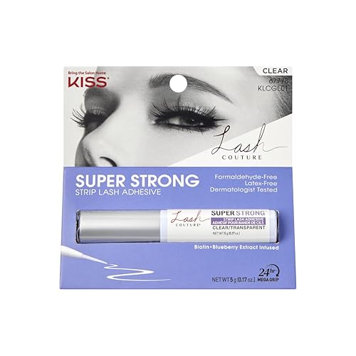 KISS Lash Couture, Lash Glue, Super Strong Strip Lash Adhesive, White, Includes Lash Adhesive, Long Lasting Wear, Can Be Used with Strip Lashes Beauty & Personal Care KISS