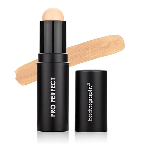 Bodyography Pro Perfect Foundation Stick - Demi-Matte Finish with A Natural Look - Enhancer for Concealing, Highlighting, and Contouring - Vitamin C Beauty & Personal Care Bodyography
