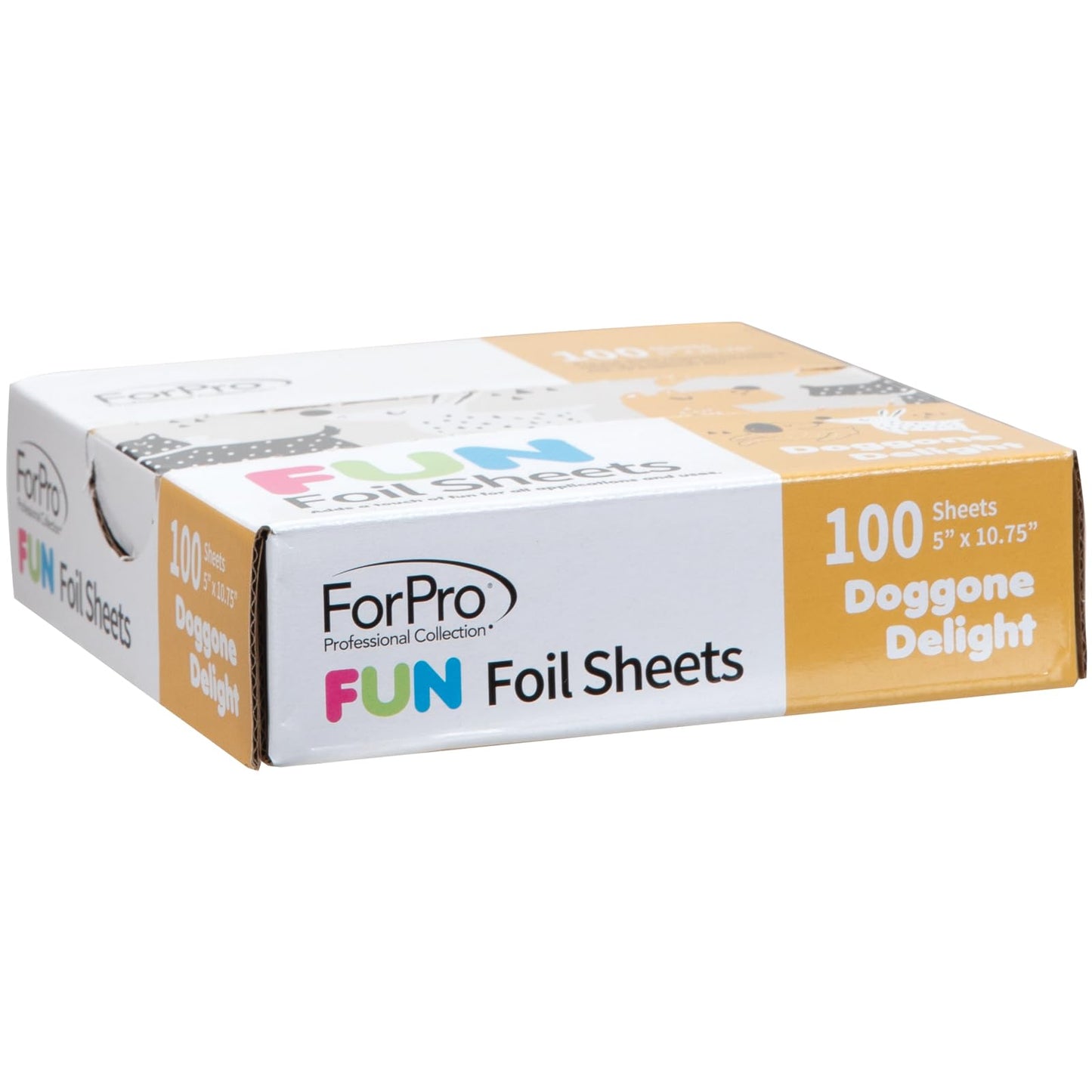 ForPro Professional Collection FUN Doggone Delight 5" Foil Sheets, Aluminum, Pop-Up Foil Dispenser, Hair Foils for Color Application & Highlighting Beauty & Personal Care ForPro Professional Collection