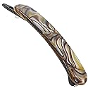 Camila Paris CP2818 French Hair Barrette Clip for Girls, Handmade, Onyx, Metal-Free Closure Strong Hold Grip Hair Clips for Women, No Slip and Durable Beauty & Personal Care Camila