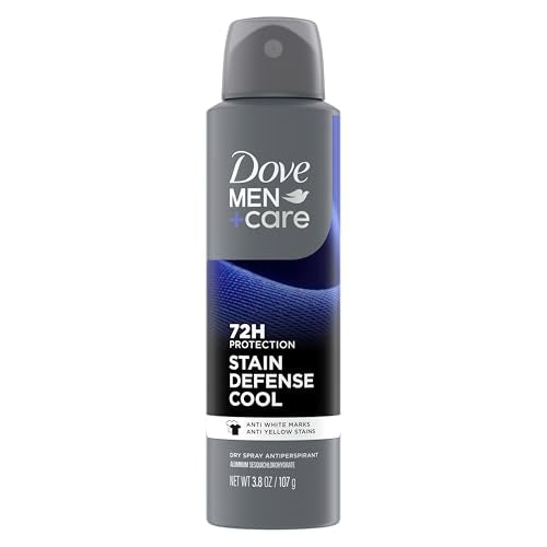 Dove Men+Care Antiperspirant Deodorant Stain Defense Cool Dry Spray For Men Anti-White Marks & Yellow Stains, 72-hour Sweat and Odor protection Beauty and Personal Care DOVE MEN + CARE