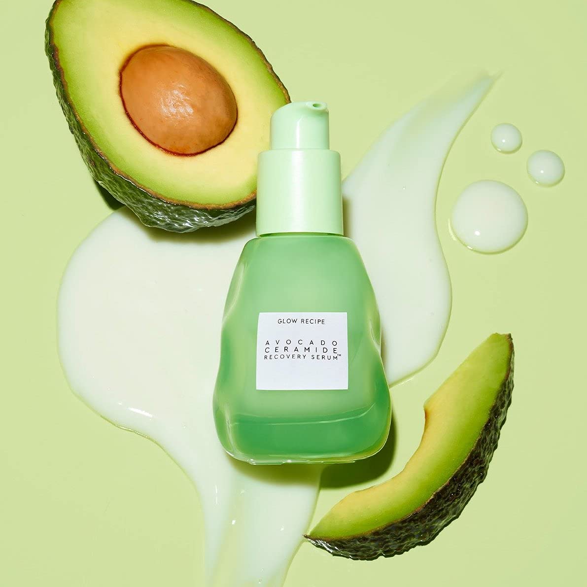 Glow Recipe Avocado Ceramide Serum - Soothing, Hydrating Face Serum for Women & Men, Redness Relief & Skin Barrier Repair - Lightweight, Milky Korean Beauty & Personal Care Glow Recipe