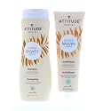 ATTITUDE Super Leaves Volume Shine Shampoo Conditioner- Soy Protein & Cranberries Bundle with Vitamin B5 Watercress Indian Cress, Raspberry, 16 Fl Oz Beauty & Personal Care ATTITUDE
