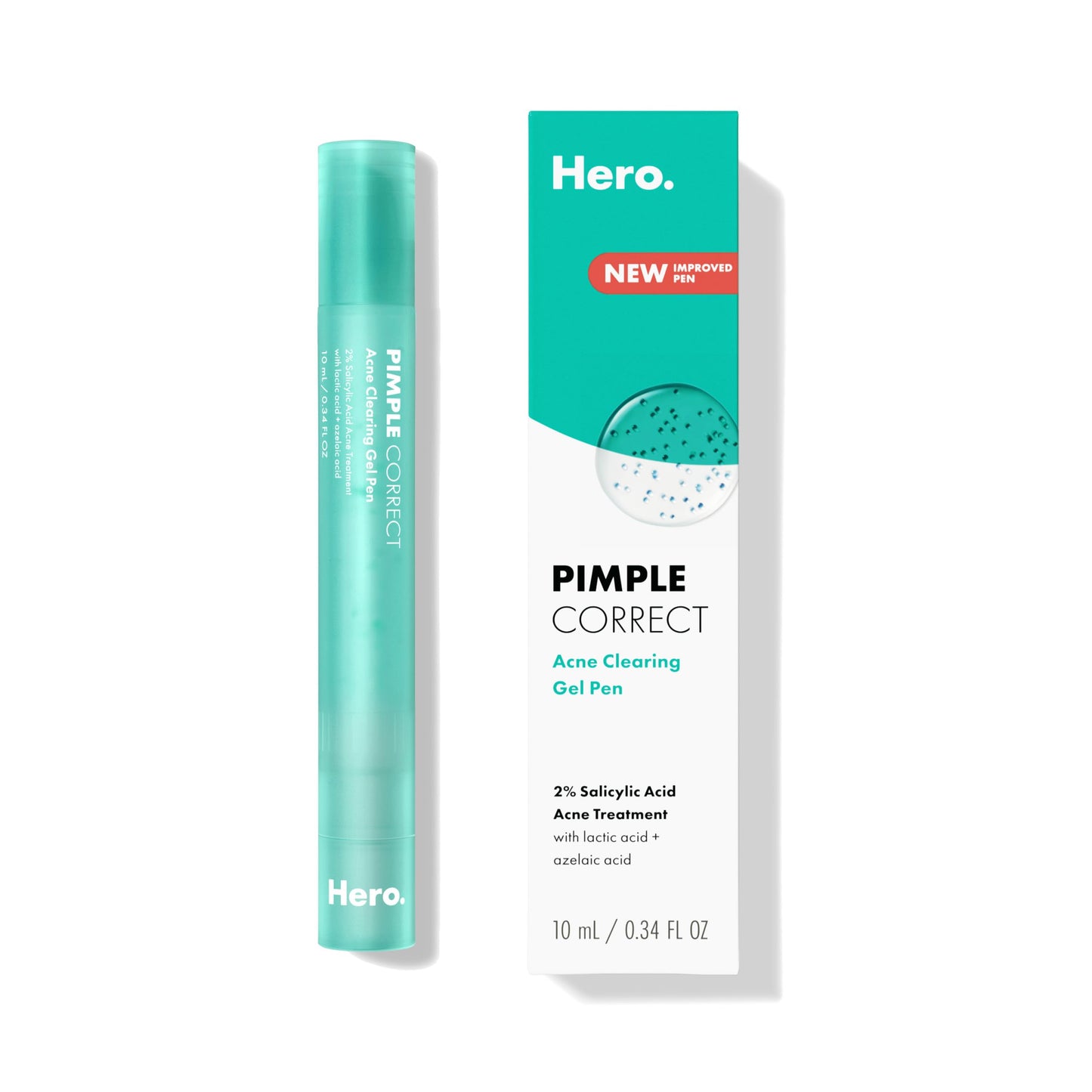 Hero Cosmetics Pimple Correct Acne Clearing Gel Pen - Maximum Strength 2% Salicylic Acid, Derm-Tested Formula for Current and Future Zits (1 Count) Beauty & Personal Care HERO COSMETICS