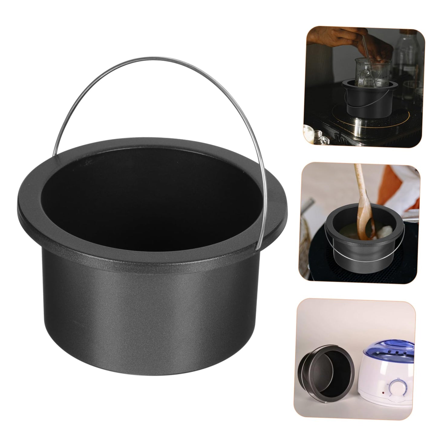 ABOOFAN 2pcs Wax Melting Container Bowl Non-stick Aluminum Inner Pot for Hair Removal Wax Heater Accessory for Home and Salon Waxing Beauty and Personal Care ABOOFAN