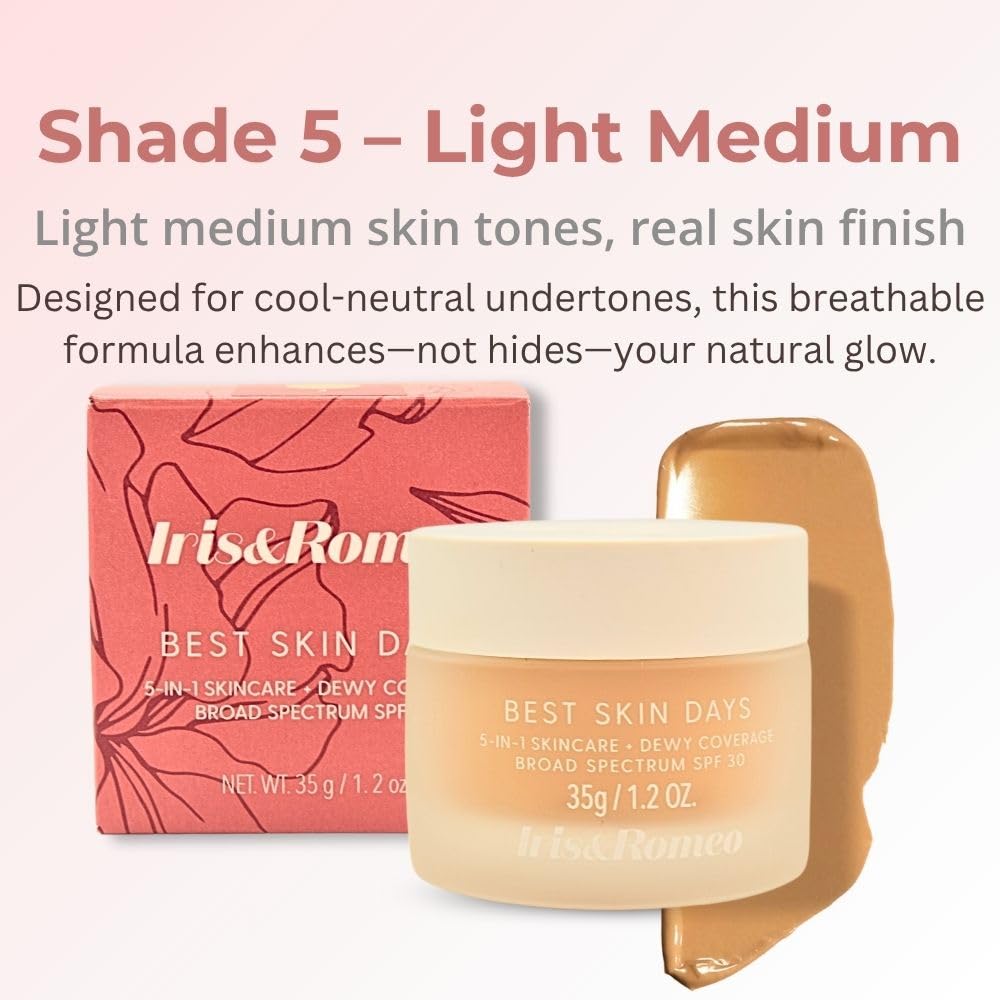 IRIS&ROMEO Best Skin Days SPF30 Tinted Moisturizer with Vitamin C + Hyaluronic Acid - 5 - Light Medium with Warm-Neutral Undertones