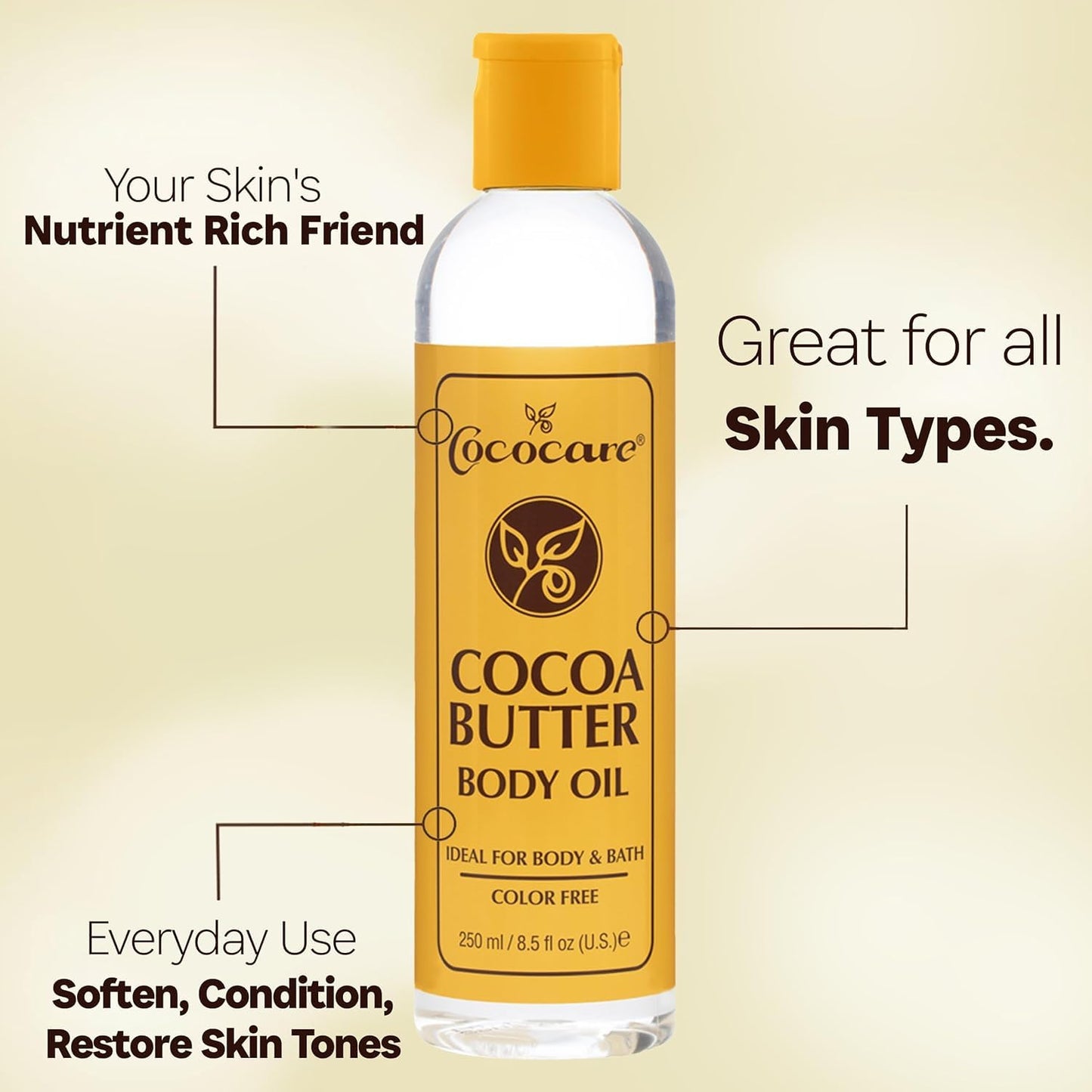 Cococare Cocoa Butter Body Oil 8.5oz (6 Pack) Beauty & Personal Care COCOCARE