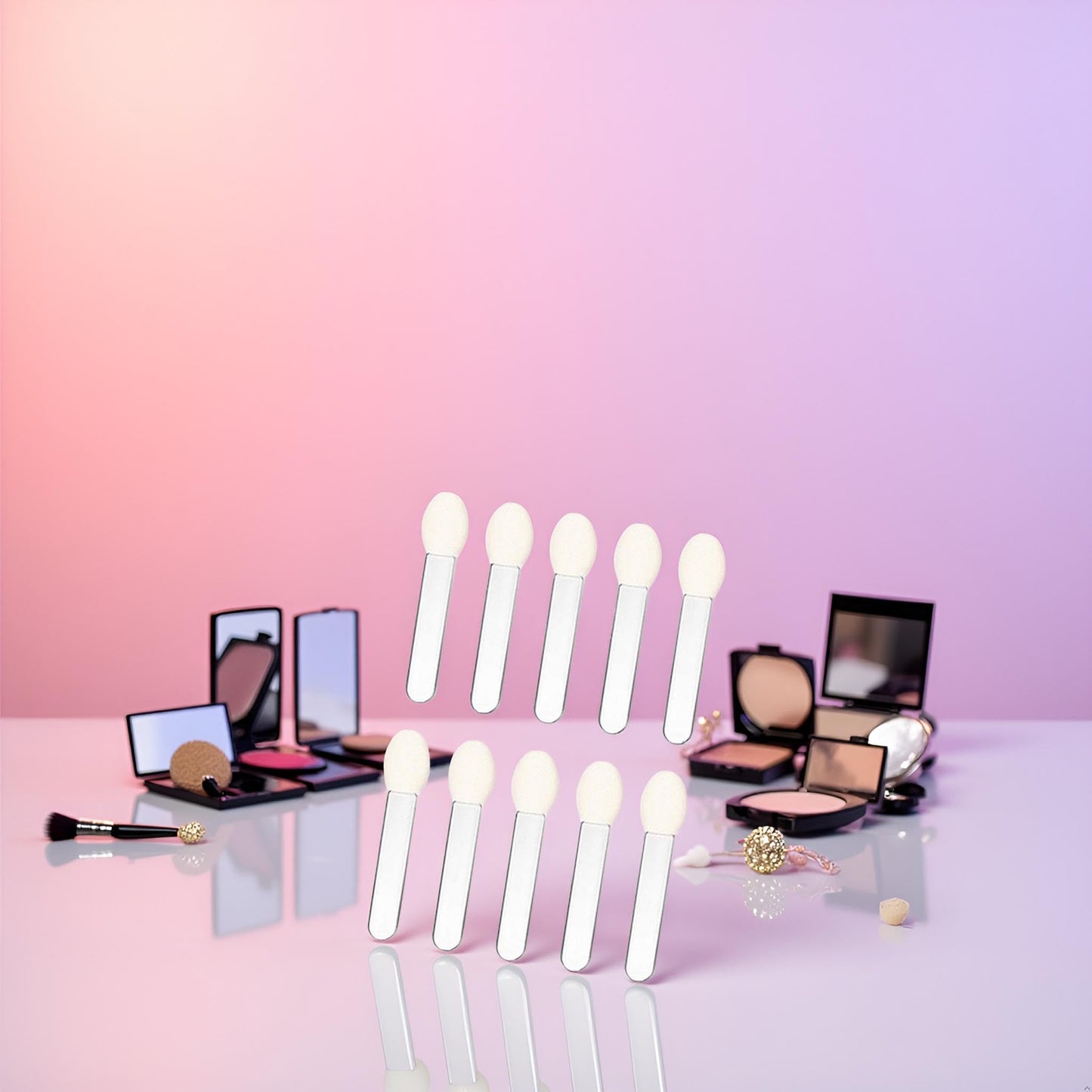 10 Pcs Transparent Eyeshadow Applicator Eyeshadow Brush Makeup Tools, Sponge ened and Attractive Eyeshadow Brushes Beauty & Personal Care Rosojodg