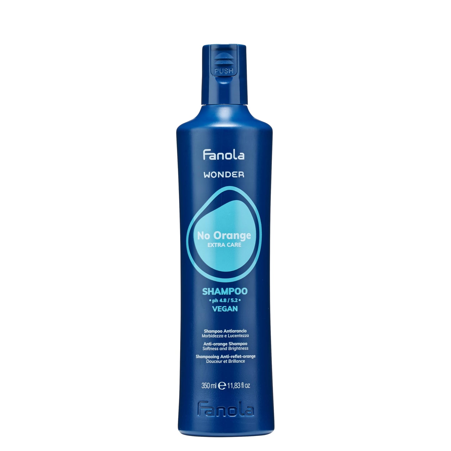 Fanola Wonder Blue Shampoo for Brunettes - Toning Hair Color Shampoo for Light Brown to Platinum Strands - Neutralizes Orange & Brassy Tones - Vegan Beauty and Personal Care Fanola