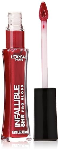 L'Oréal Paris Infallible 8 HR Pro Gloss, Rebel Red, 0.21 fl. oz. Beauty & Personal Care L'Oreal Paris