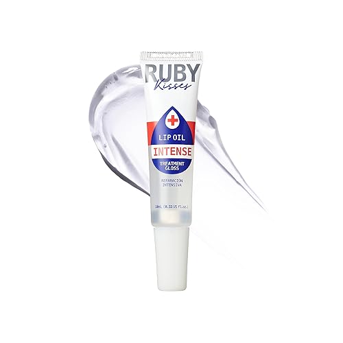 Ruby Kisses Hydrating Lip Oil Intense Treatment Gloss (1 Pack), Deep Hydrates & Heals with Natural Oils, Natural Shine Lip Care, Moisture, Repair Beauty & Personal Care Ruby Kisses