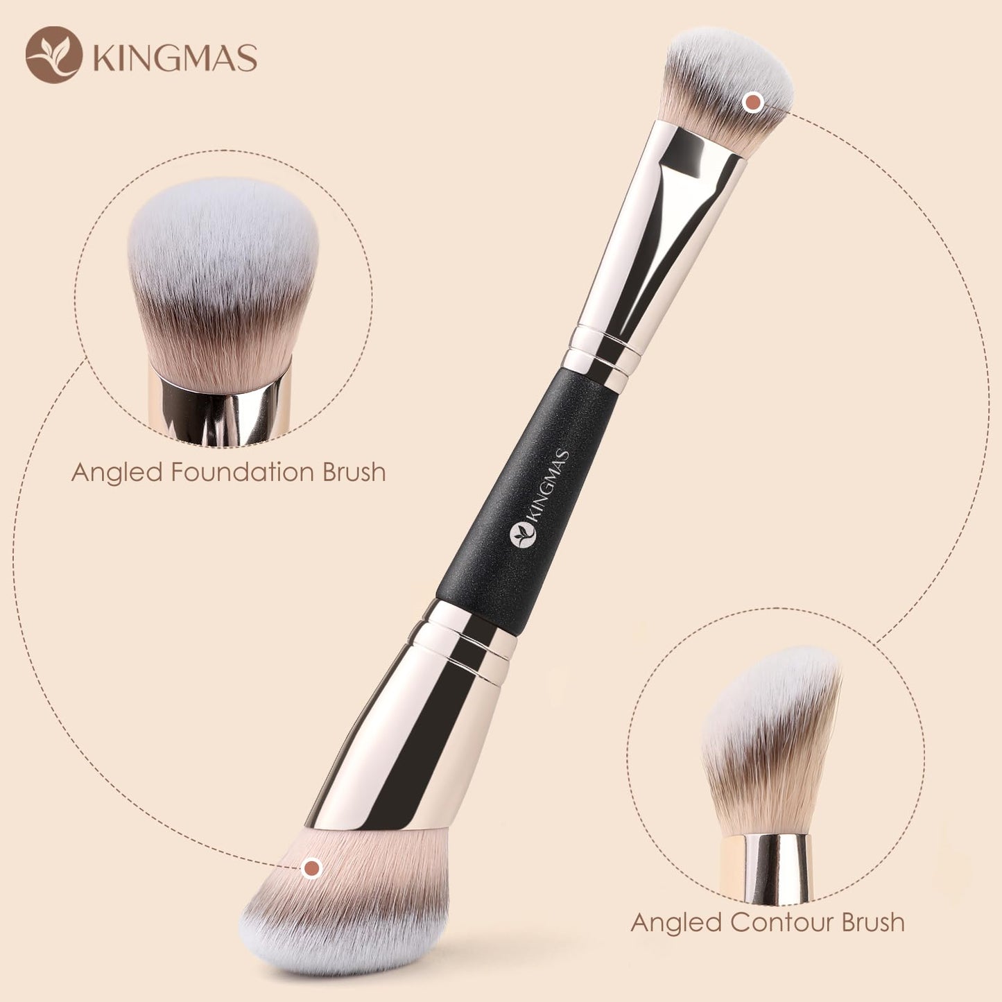 KINGMAS Foundation Concealer Brushes, 2PCS Premium Makeup Brush Set Beauty and Personal Care KINGMAS