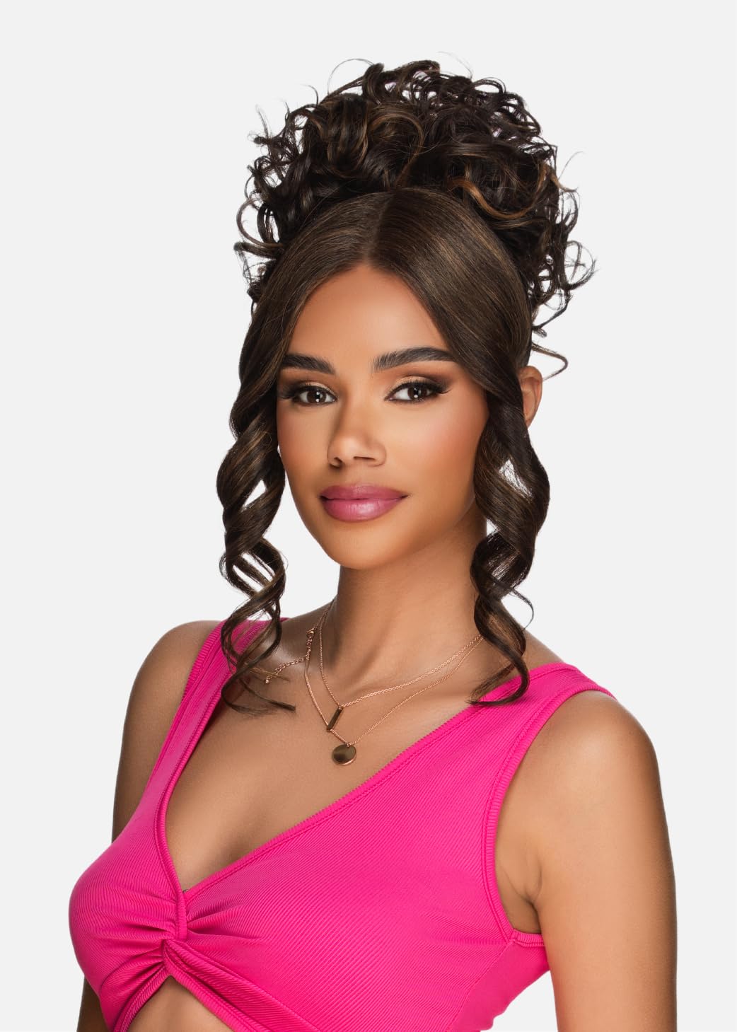 Vivica A. Fox Hair Collection LBPB-VIOLET, Bang & Bun, Quick and Easy Lace, Ponytail Bun and Lace Bangs (P4/30/33)