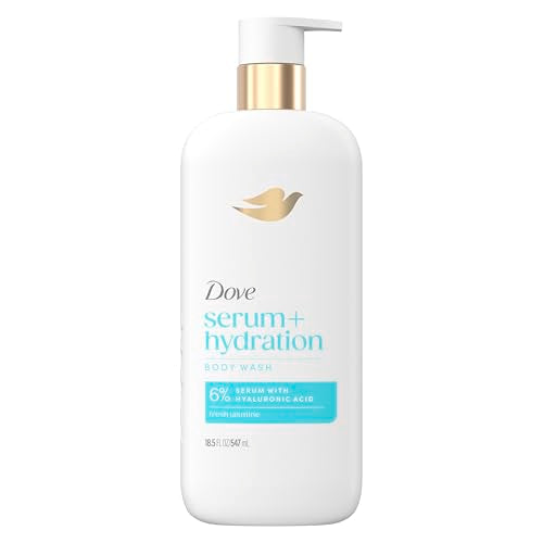 Dove Body Wash Hydration Boost Actively drenches dry skin 6% hydration serum with hyaluronic 18.5 oz Beauty & Personal Care Dove