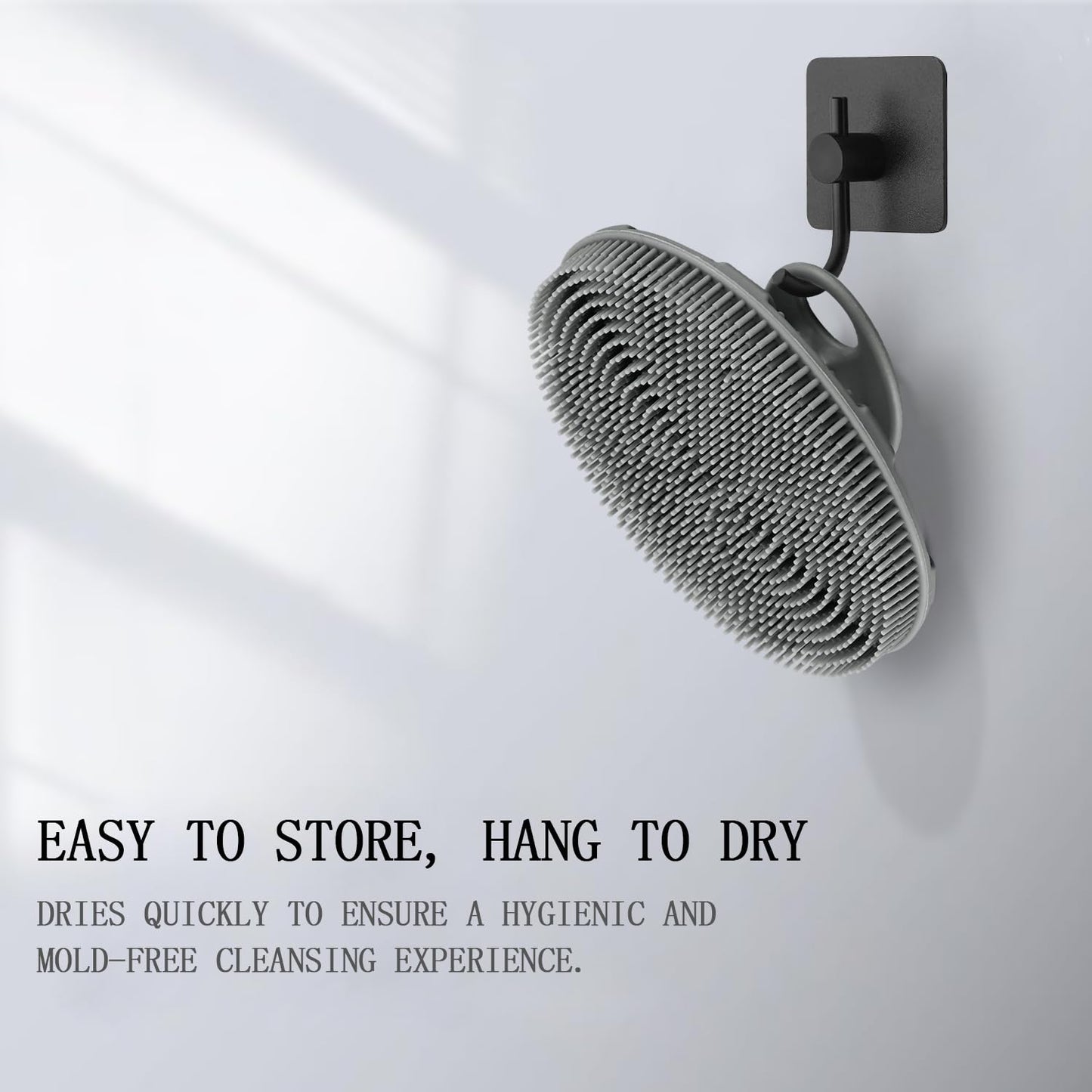 INNERNEED Food-Grade Soft Silicone Body Scrubber Shower Brush Handheld Cleansing Skin Brush, Gentle Exfoliating and Lather Well (Black+Gray) Beauty and Personal Care INNERNEED