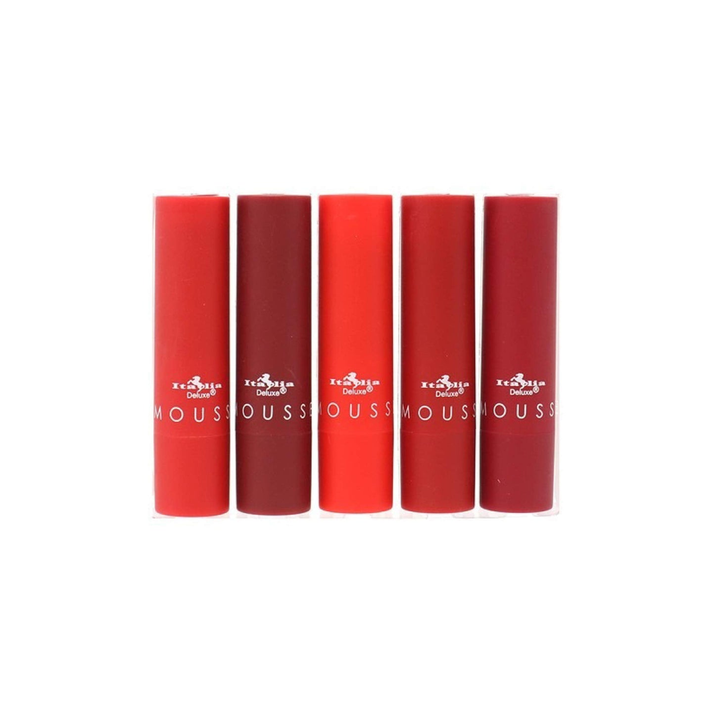 Italia Deluxe Top Five Mousse Matte Lipstick Set Caliente Reds Beauty & Personal Care Italia Deluxe