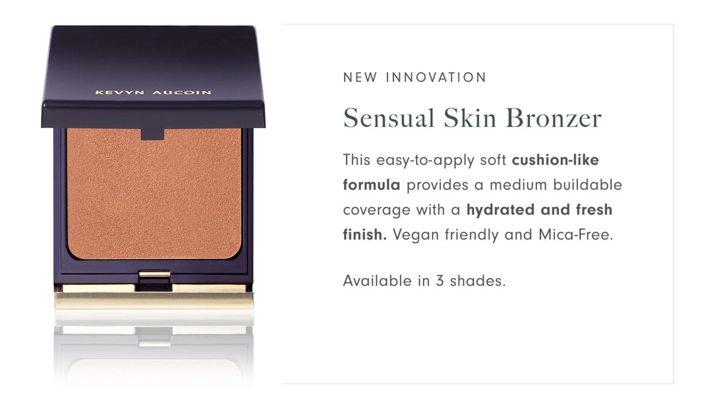Kevyn Aucoin Sensual Skin Bronzer, Golden Hour - Medium (balanced bronze for medium to tan skin tones): Get a sun-kissed glow. Cream-to-powder Beauty & Personal Care Kevyn Aucoin