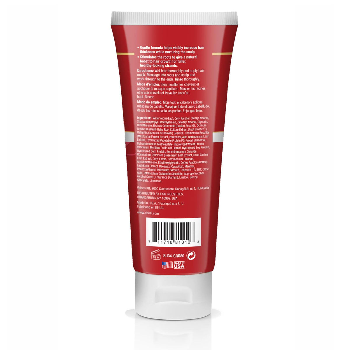 Difeel Ultra Growth Basil & Castor Oil Pro Growth Hair Mask 8 oz.