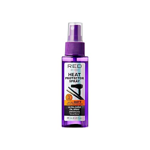 Red by Kiss Heat Protector Spray for Thermal Protection, Anti-Frizz, Ultra Shine, and Hydration - Protects Hair Up To 460°F (2 Fl Oz) Beauty & Personal Care Red by Kiss