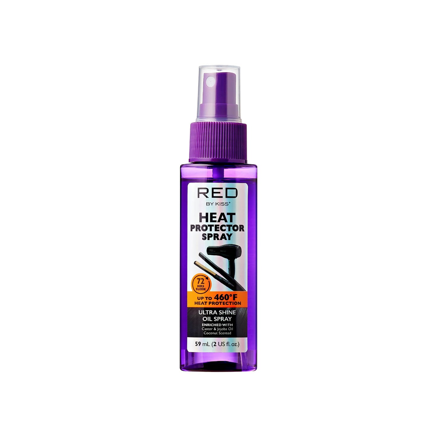 Red by Kiss Heat Protector Spray for Thermal Protection, Anti-Frizz, Ultra Shine, and Hydration - Protects Hair Up To 460°F (2 Fl Oz) Beauty & Personal Care Red by Kiss