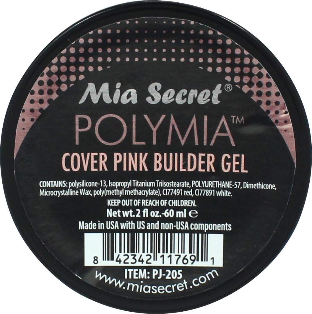 Mia Secret - 2oz POLYMIA Nail Gel Builder - Nails Extension Gel UV Led - Builder gel for Begginers & Professionals (Cover Pink)