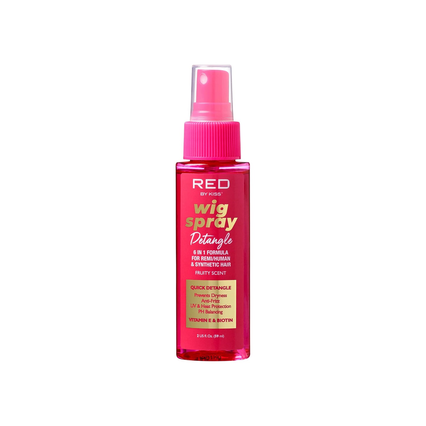 Red by Kiss Wig Spray, Extra Shine & Detangling Control for Remy, Human, Synthetic Hair, UV & Heat Protection, PH Balance & Long-Lasting Fragrance Beauty & Personal Care Red by Kiss