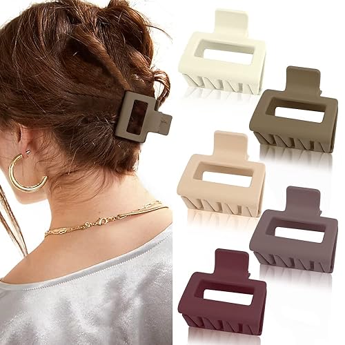 ATODEN Small Claw Clips for Thin Fine Short Hair - 5 Pcs Matte Mini Jaw Clips Hair Accessories for Women Girls Beauty & Personal Care Atoden