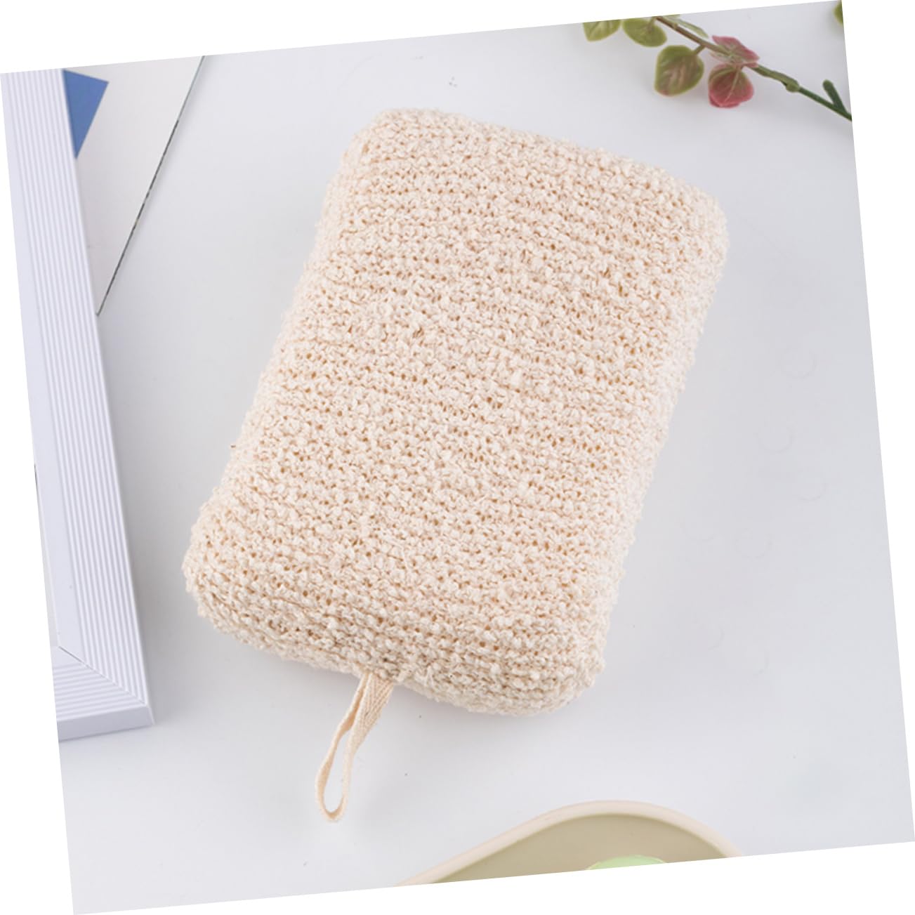 Beaupretty 2Pcs Shower Scrubber Creative Body Sponges with Double Design for Deep Cleansing Beige Bath Sponge Convenient Hanging Storage Safe Beauty and Personal Care Beaupretty