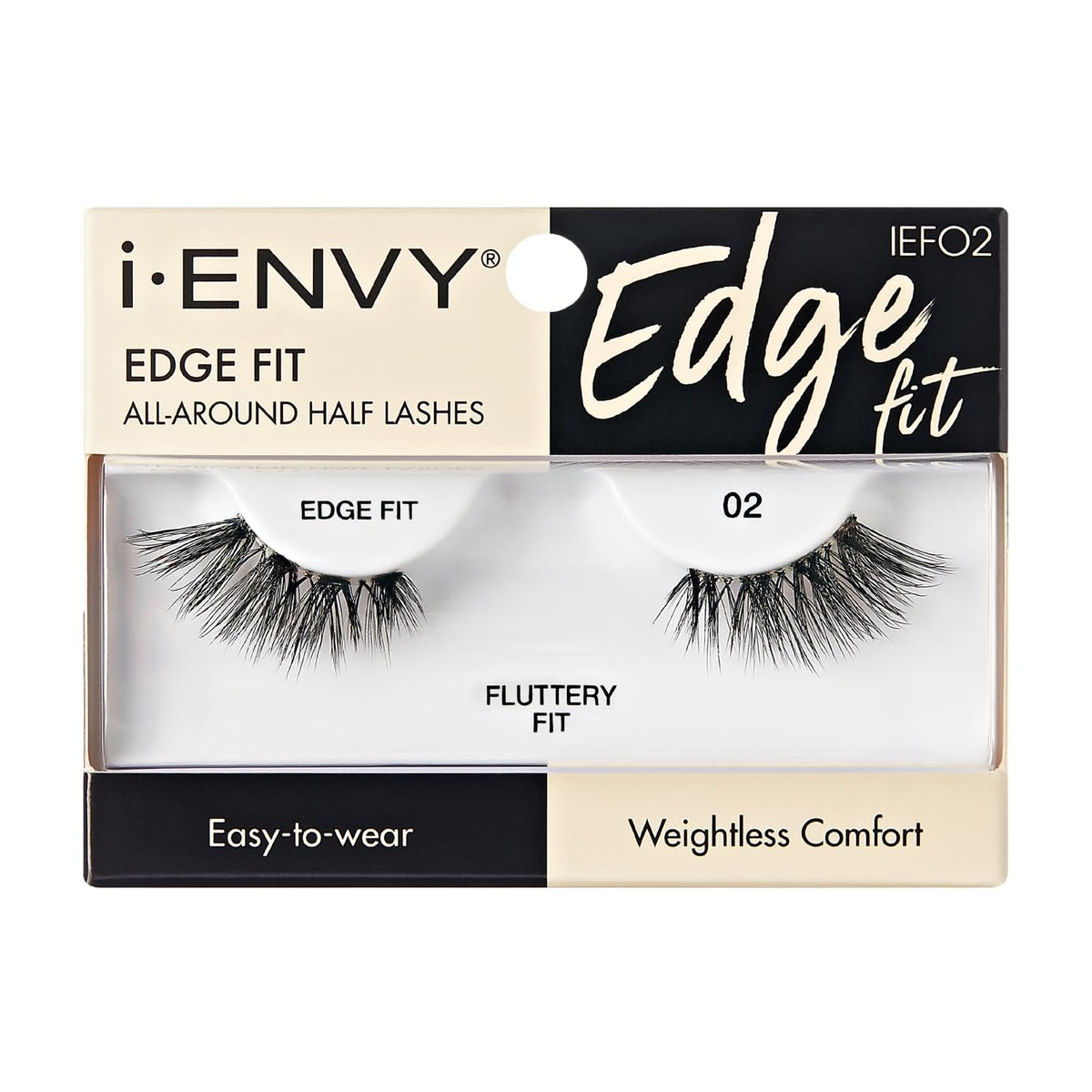 i-ENVY Half Lashes, Edge Fit False Eyelashes Natural Dramatic Look Wispy Cat Eye Clear Band Fluffy Volume Soft Strip Short Half Fake Eyelashes Light Beauty & Personal Care i•ENVY