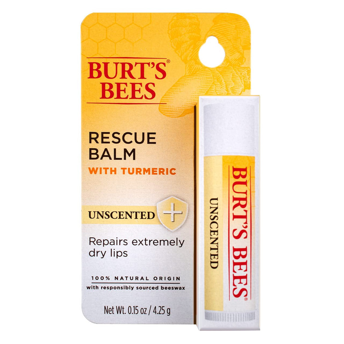 Burts Bees Lip Balm Rescue Unscented .15 Ounce - 10792850911038 Beauty & Personal Care Burt's Bees