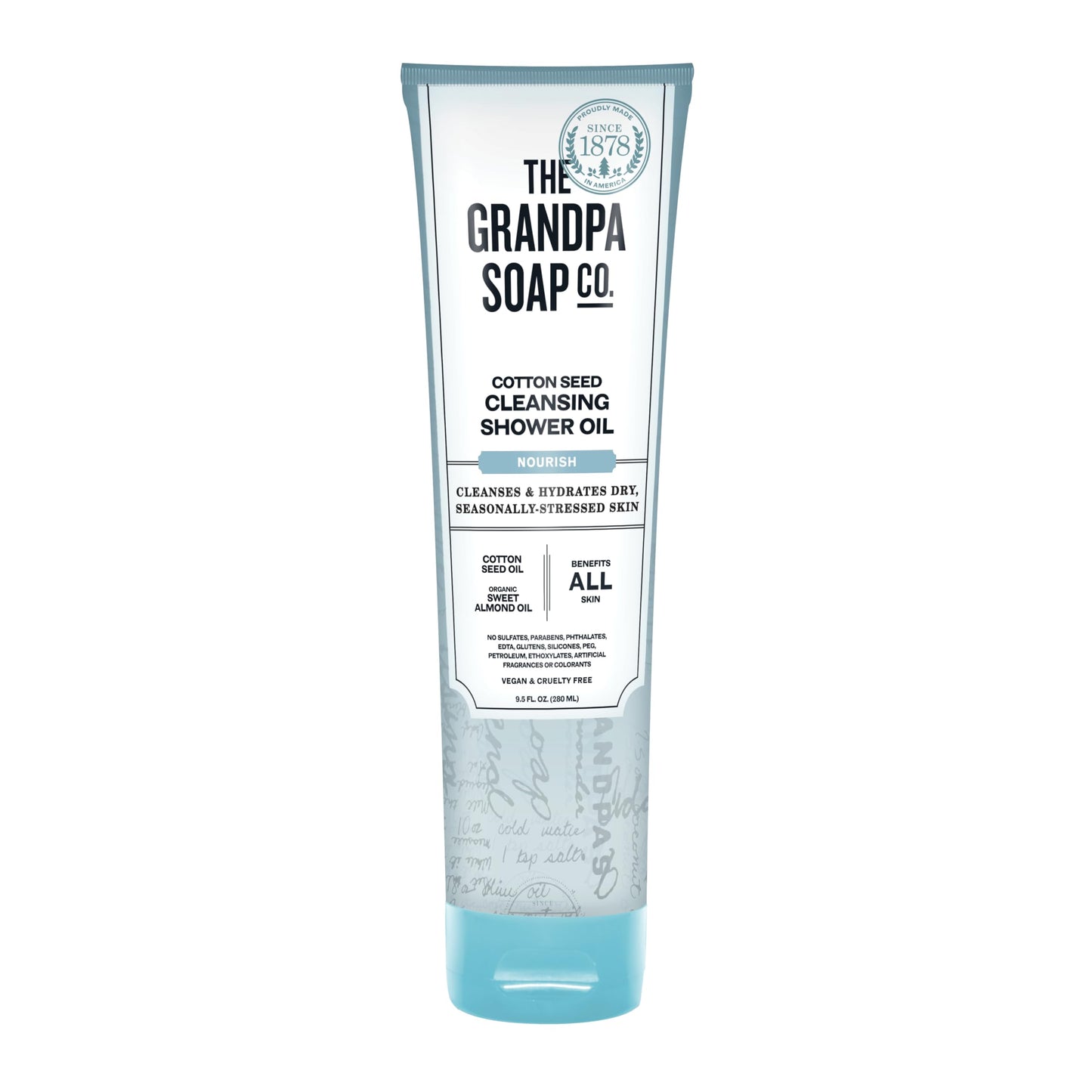 The Grandpa Soap Company Cottonseed Oil Body Wash Cottonseed + Organic Sweet Almond Oils - Clean, Vegan & Cruelty Free Formula - Nourishing Body Soap Beauty and Personal Care The Grandpa Soap Company