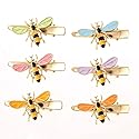 6Pcs Exquisite Cute Metal Bee Alligator Hair Clips Barrettes Honeybee Hair Side Clip Bride Bridesmaid Hair Jewelry Accessories for Women Teen Girls Beauty & Personal Care luzen